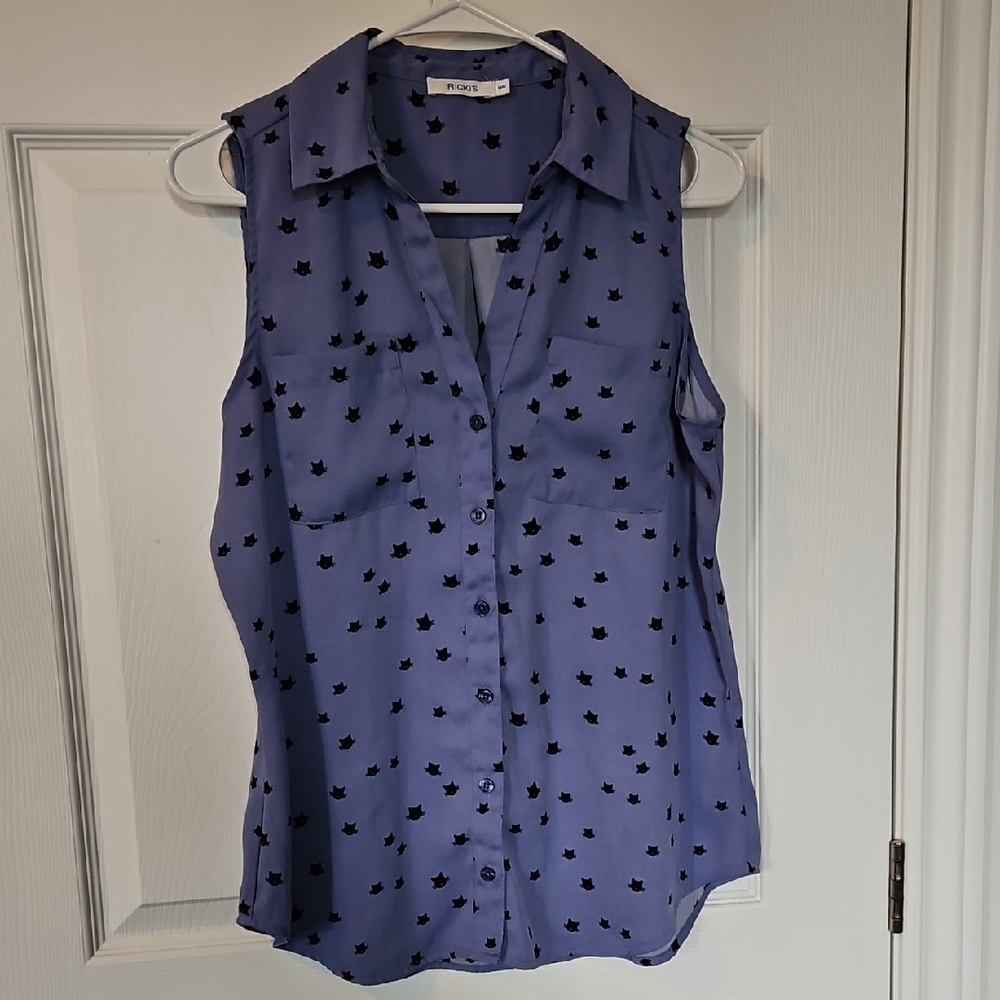 Ricki's Sleeveless Lilac cat top